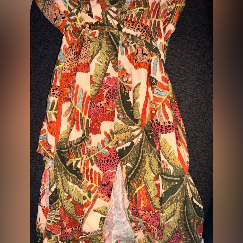FARM Rio button up mini dress - Picture 3 of 5